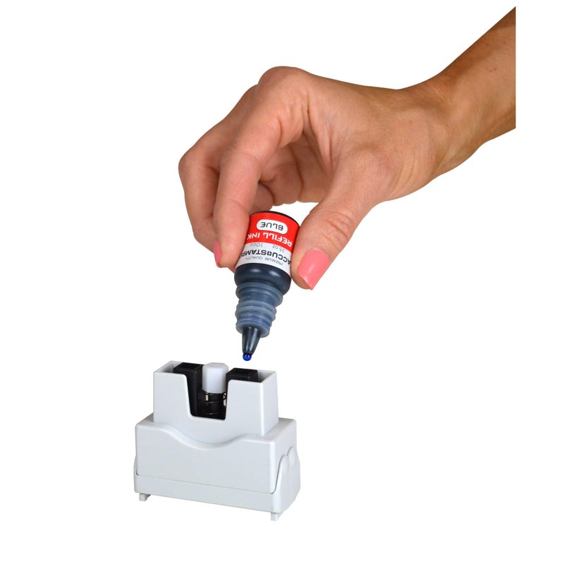 AccuStamp Accu-Stamp2Â® Shutter One-Color Stamp, "Emailed", 1 5/8" x 1/2" Impression, Blue - Image 4